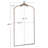 Full Length Mirror 36x66 Inch Vintage Ornate Arched Floor Mirror Metal Framed