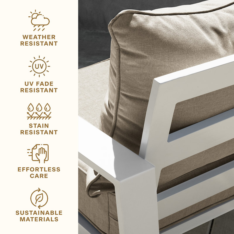 Ensemble de coussins d'extérieur à assise profonde Meridian - Design confortable, durable et résistant aux intempéries