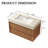 36" Floating Bathroom Vanity With Travertine Sintered Stone Top, Ceramic Undermount Sink & Striped Wood Drawer Design, Pre-Assembled-1164838718