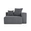 Méridienne rembourrée en velours côtelé avec coussin-174217566