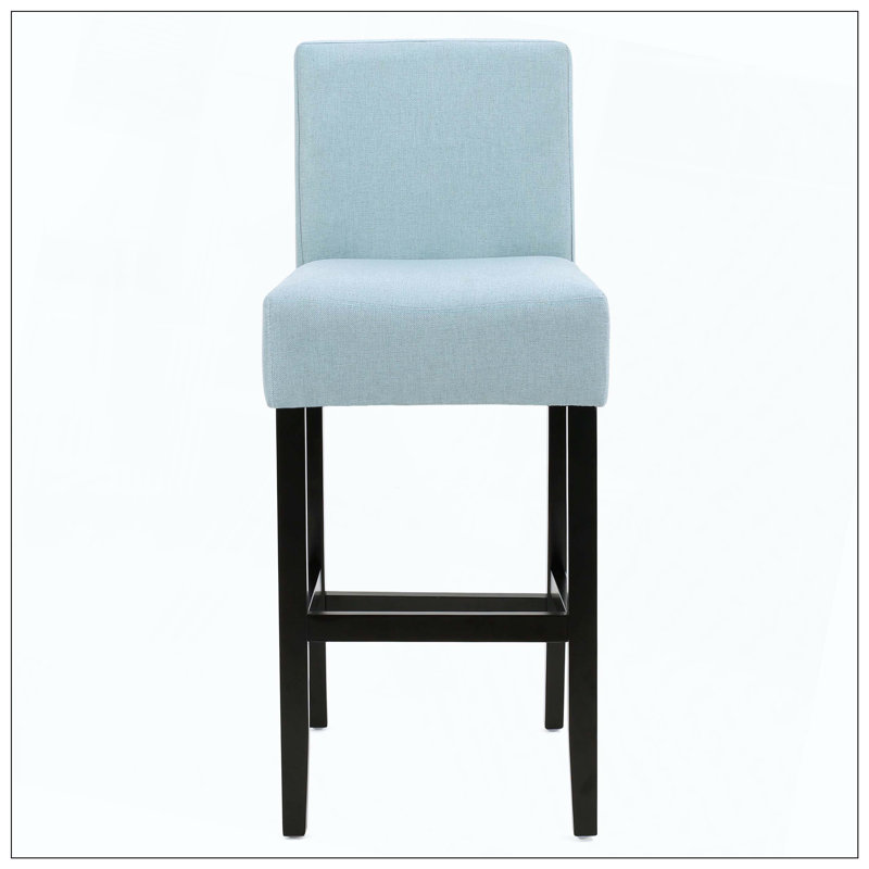 Ensemble de 2 tabourets en tissu avec structure en bois massif pour un usage domestique