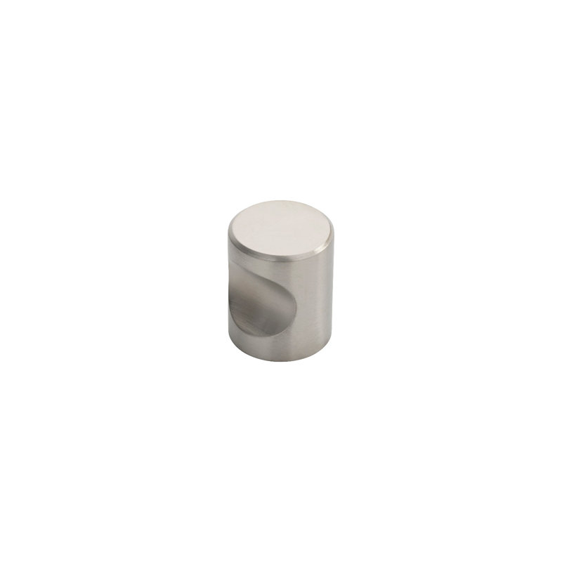 Stainless Steel Cylindrical Knob, Satin Stainless Steel, 2.5cm