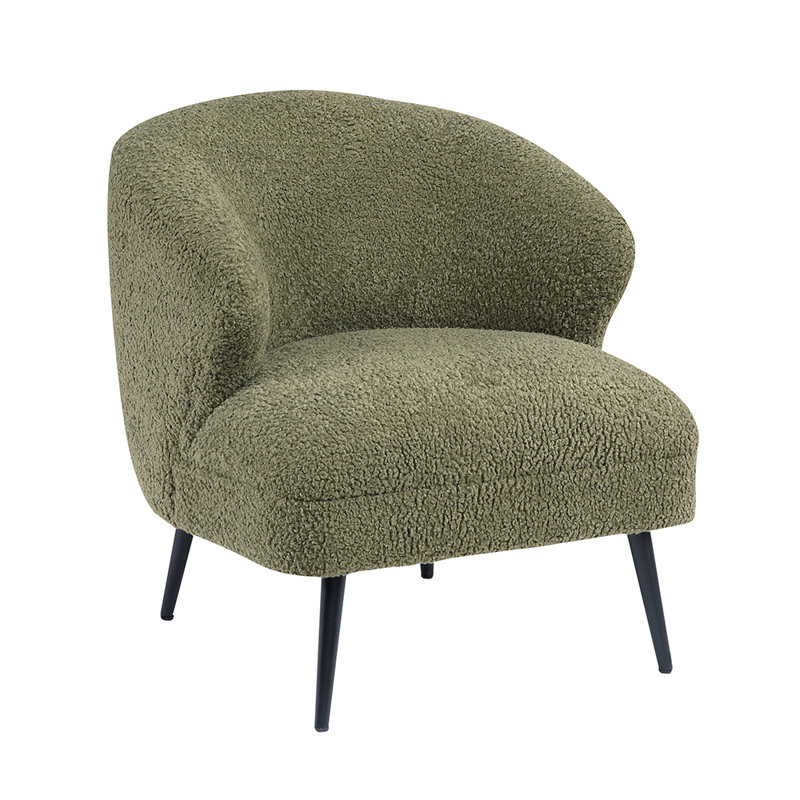 Luxury Living Room Furniture 1pc Accent Chair Upholstery, High-Density Foam Seat Cushions, Green Fabric