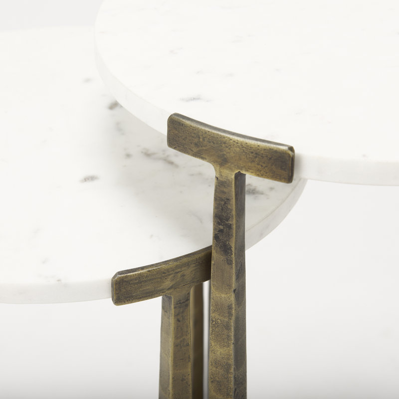 Marble Top End Table Set