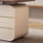 White Rectangular Solid + Manufactured Wood with 3 drawers desk-109580543
