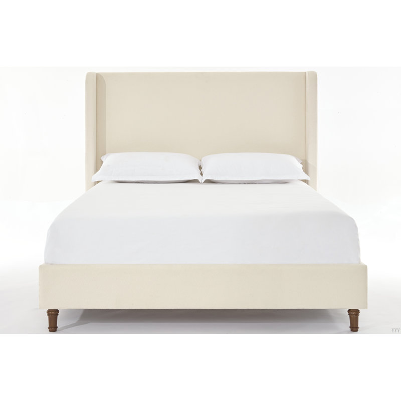 Grand lit tapissier Harper, Ivoire ivoire, Grand lit