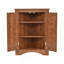 Armoire de rangement triangulaire brune avec tablettes réglables et armoire de plancher autoportante pour la cuisine domestique-1167900136