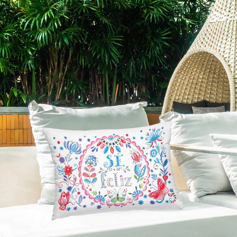 Coussin d'extérieur Se Felices Mariposas Florales