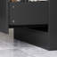 Îlot de cuisine l 77,6 po avec porte en verre 3 tiroirs double face