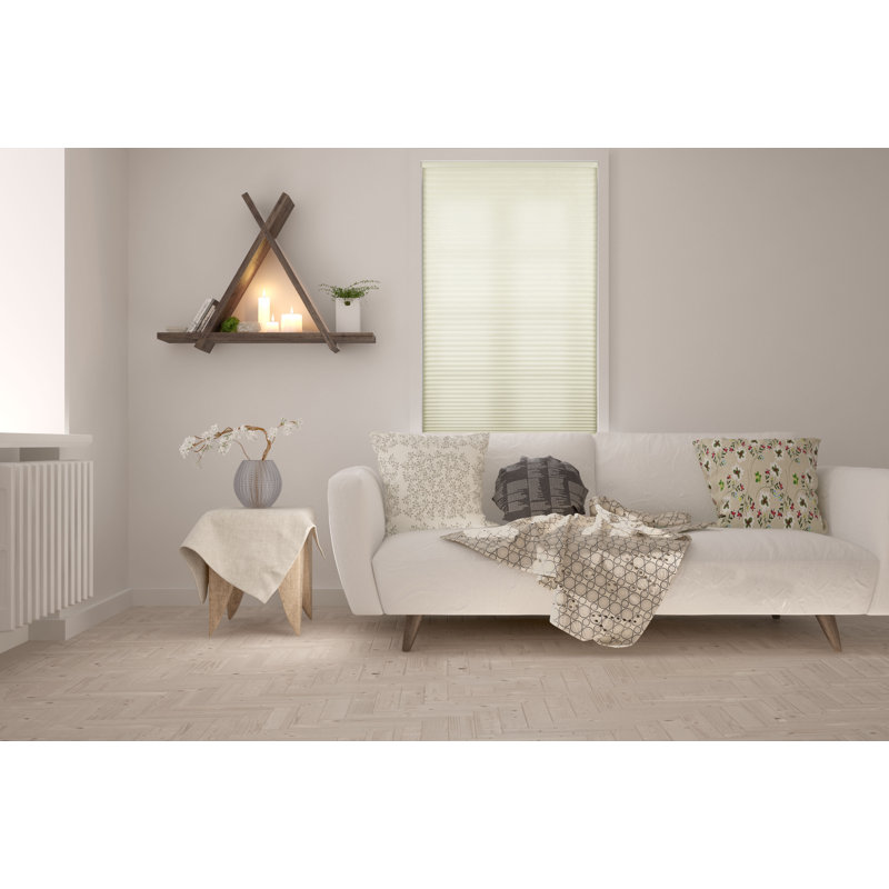 Cream Cordless Sheer Cellular Fabric Indoor Shade 35.5"W x 60"L
