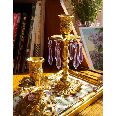7.87'' H Metal Tabletop Candlestick