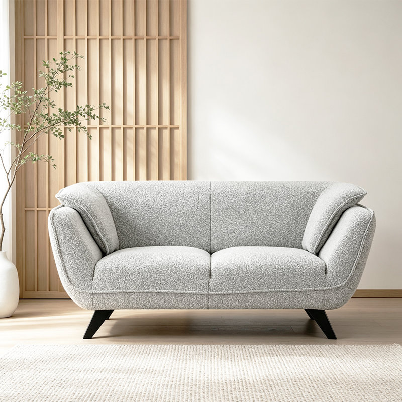 Upholstered 65 " Boucle Loveseat