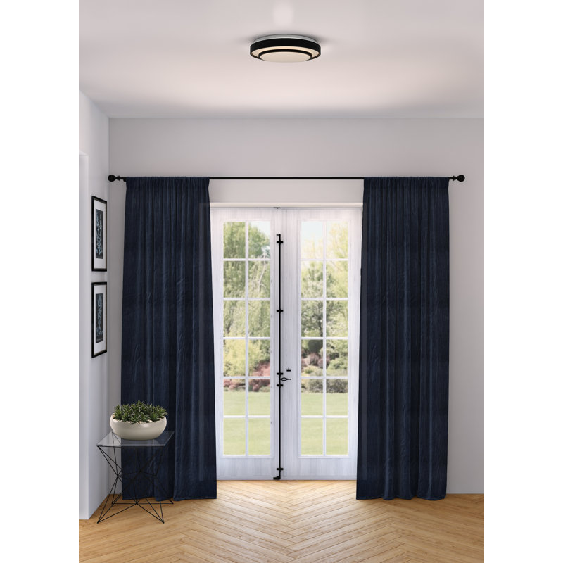 Aziza - Plafonnier encastré - noir - l 19 po, H 3,5 po x l 15 po x P 15 po