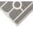 Custom Size Anti-Slip Machine Washable Low Profile Loop Pile Chain Bordered Gray Runner Rugs by Feet-947973147