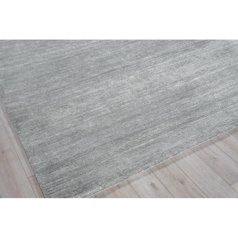 Plush Area Rug in Dark Silver, Rectangle 9' x 12'