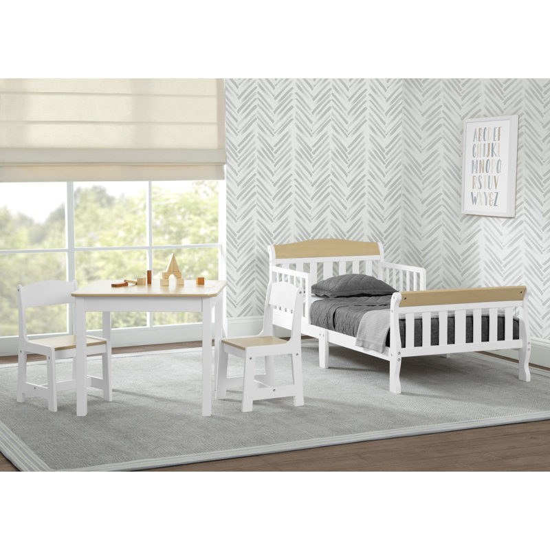 Lit pour tout-petit Canton, certifié Greenguard Gold, White/Natural