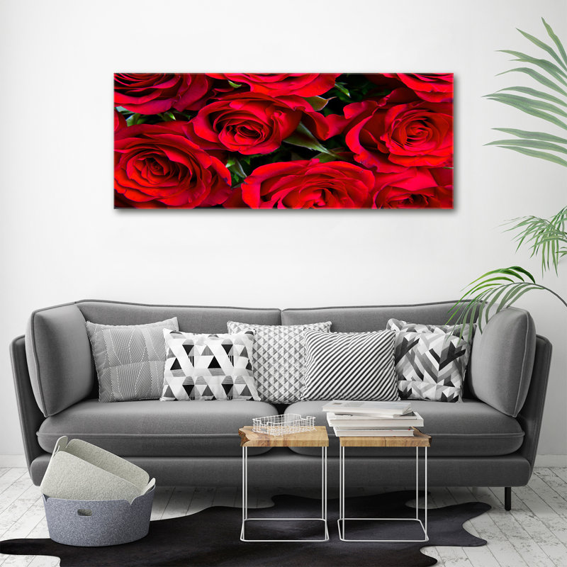 Red Roses 1 Piece Wall Art on Canvas