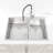 33"X19" Embedded Double Bowl Kitchen Sink, Overmount Handmade Sink In Brushed (Sink Only)