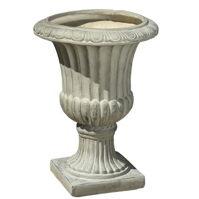 26" Urn Planter - Antique , Patio Use White Garden And