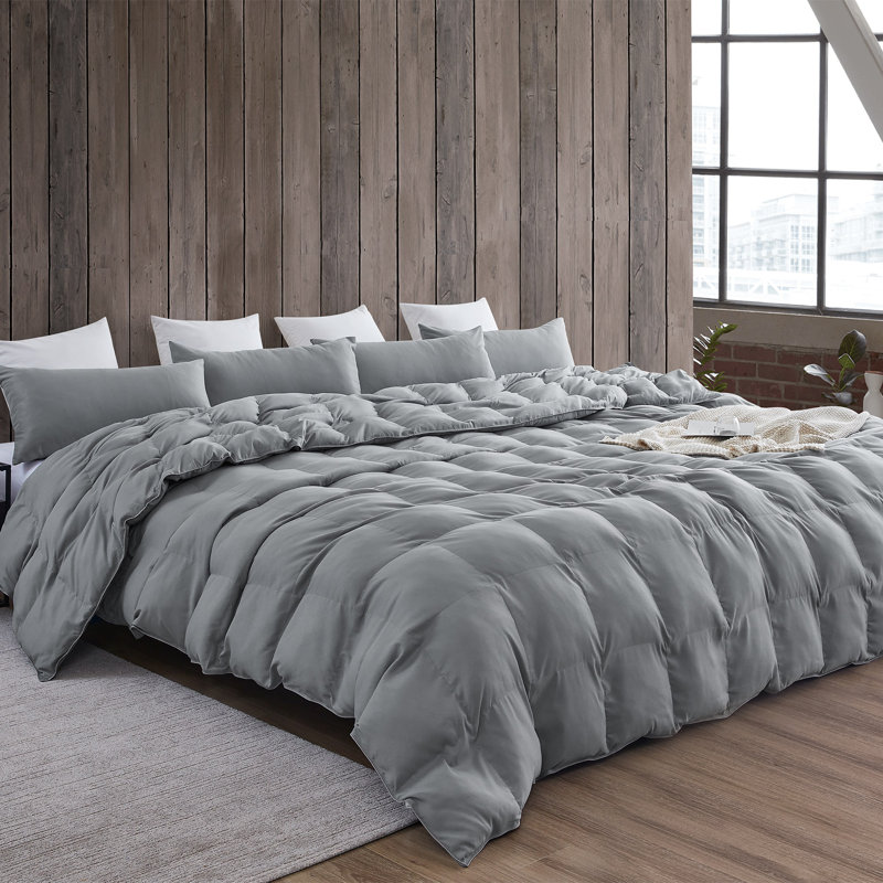 Lightweight Coma Inducer Iron Gray Comforter Set, Alaskan King Comforter + 4 King Shams