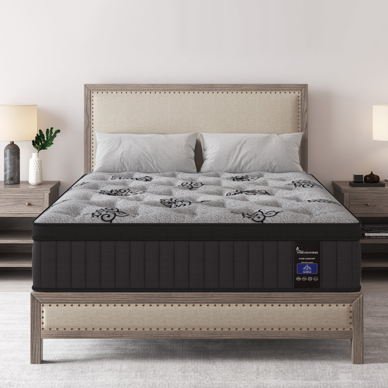 9''/12''/14''Medium Hybrid Mattress with Gel Memory Foam Individual Pocket Springs And Bed-In-A-Box Mattress, 14'', Queen