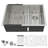 30'' L x 19'' W Undermount Stainless Steel 60/40 Double Bowl Kitchen Sink with Sink Grid, Strainer and Roll-up Rack