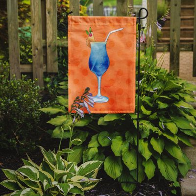 Drapeau de jardin en polyester 15 po x 11 po Theisen Summer Cocktail Polkadot