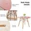 Ensemble de table de salle à manger 5 pièces pour 4, table de cuisine 31,5 po avec pieds, pieds en bois massif, sièges en plastique, rose-1154458707-1142735970-1154458710