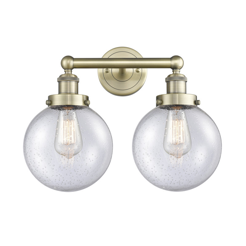 Alphonsa 2 - Light Dimmable Vanity Light, Antique Brass, Seedy