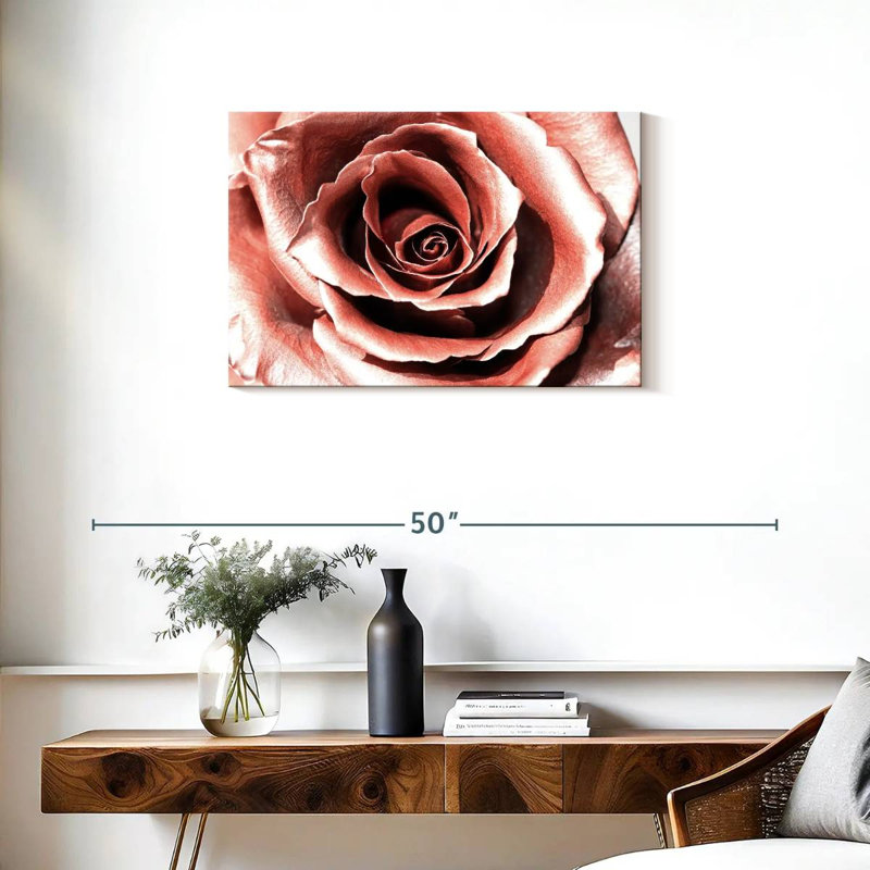 Fleur Harnek or rose, H 20 po x l 30 po