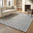 Trumann Natura Hand Woven Wool Cotton Geometric Rug in Gray/Cream-321738620