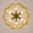 24.8" 6-Light Modern Glam Tiered Amber Glass Chandelier