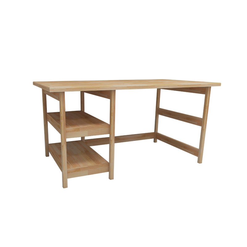 Mehrab Commercial Use 120Cm W Rectangle Computer Desk, Natural