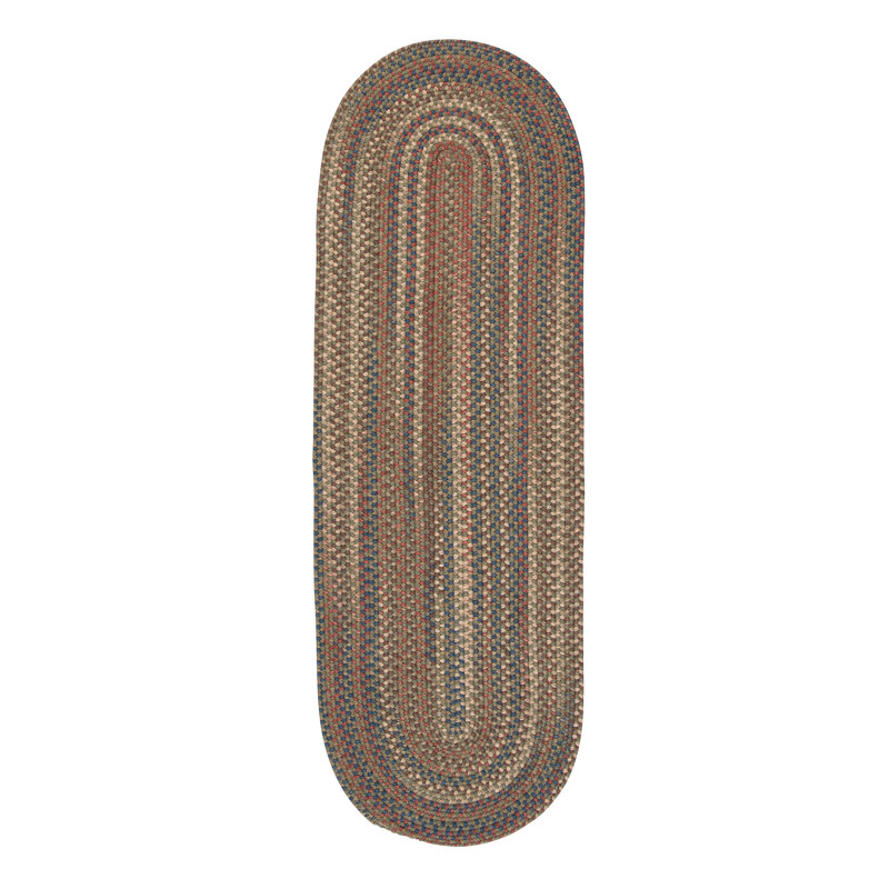 Tapis réversible Kipton - vert olive, Tapis de couloir 2 pi x 10 pi