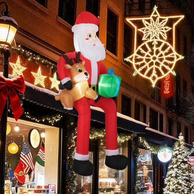 Décoration de Noël gonflable de 9,5 pi avec lumières DEL intégrées pour la cour