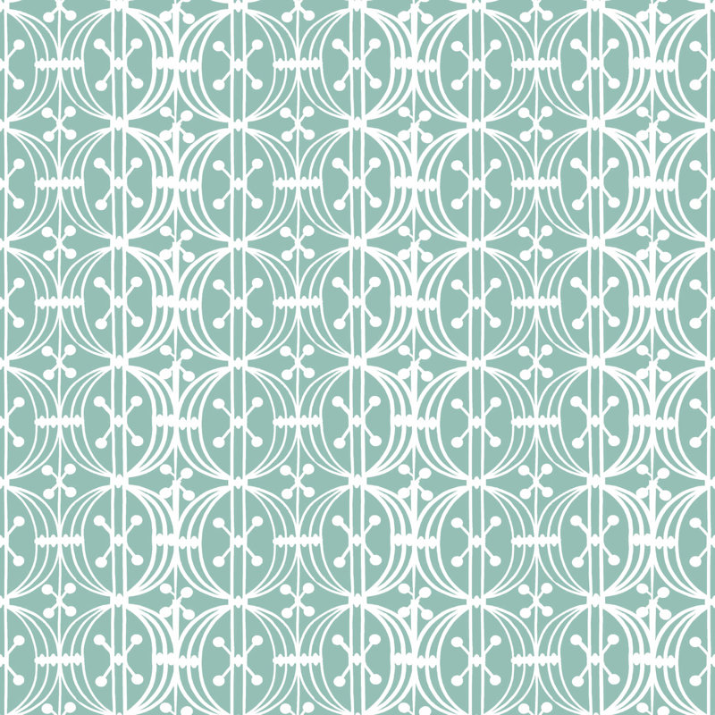Carrusel Geometric Wallpaper Roll, Aqua