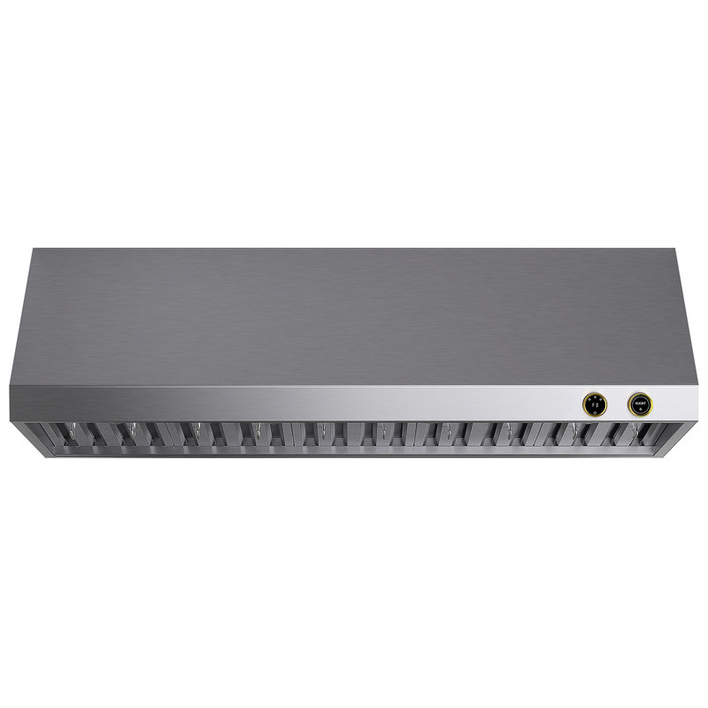 KUCHT Pro Style 60 In. 1200 CFM Under Cabinet Range Hood, Stainless Steel, Digital Controls, Gold