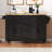 56.5'' Kitchen Island With Drop Leaf, Power Outlet, Embossed Vertical Stripe Rolling Kitchen Cart On Wheels With 4 Doors , 5 Deep Drawers And Adjustable Shelves, For Kitchen, Dining Room