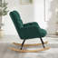 Fauteuil berçant et oscillant capitonné en tissu Teddy