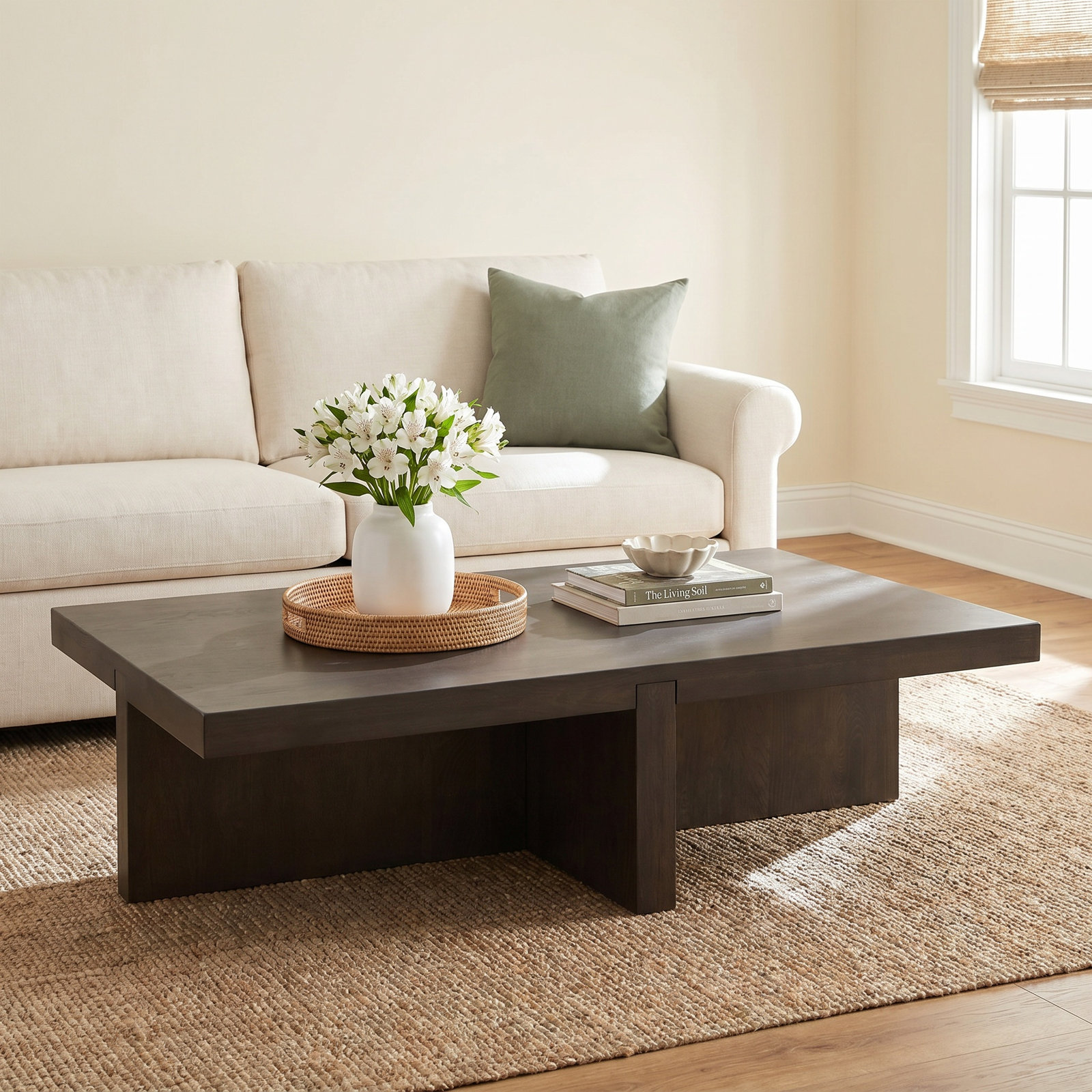 Wytheville Solid Wood Coffee Table, Dark Brown
