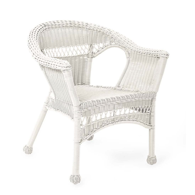 Wicker Outdoor Lounge Chair, Off White