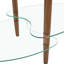 Table basse moderne ovale avec plateau en verre trempé, tablettes de rangement et structure en métal-1867296600-1867296604