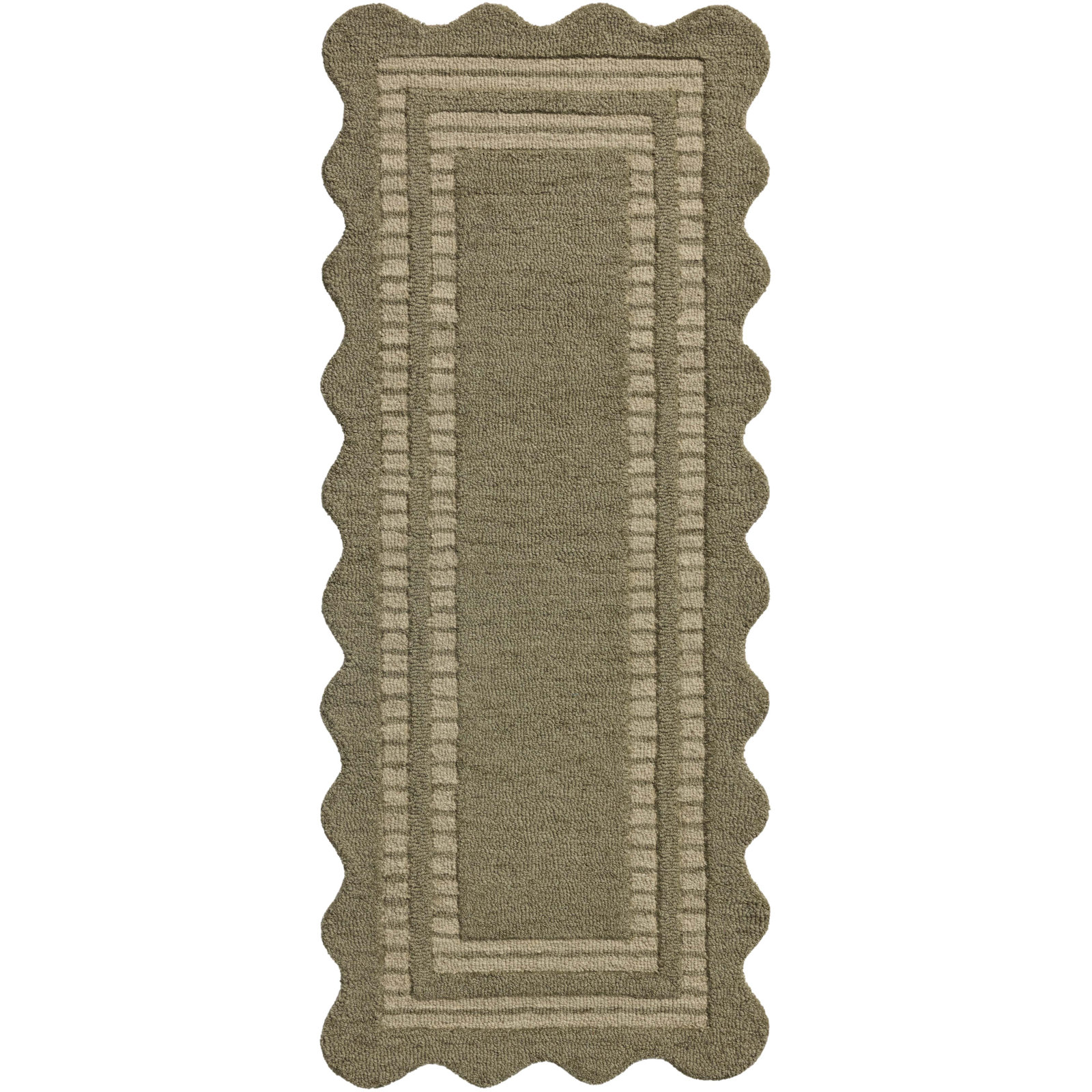 Scottie Area Rug, Square 1'6", Olive/Pebble