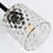 3-light Glass Black Semi Flush Mount