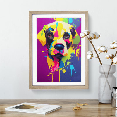 XV1022-3316X Painted Dog No.2 - Single Picture Frame Print