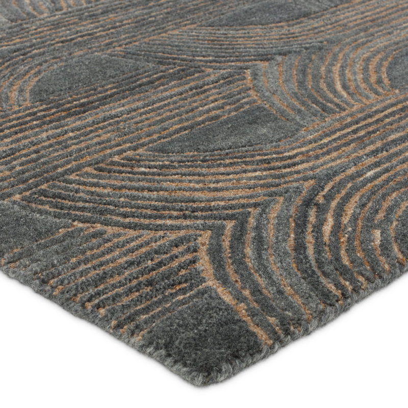 Verde Home By Jaipur Living Manhattan PVH14 Handmade Geometric Gray and Taupe Area Rug (5'x8'), Rectangle 8' x 10'