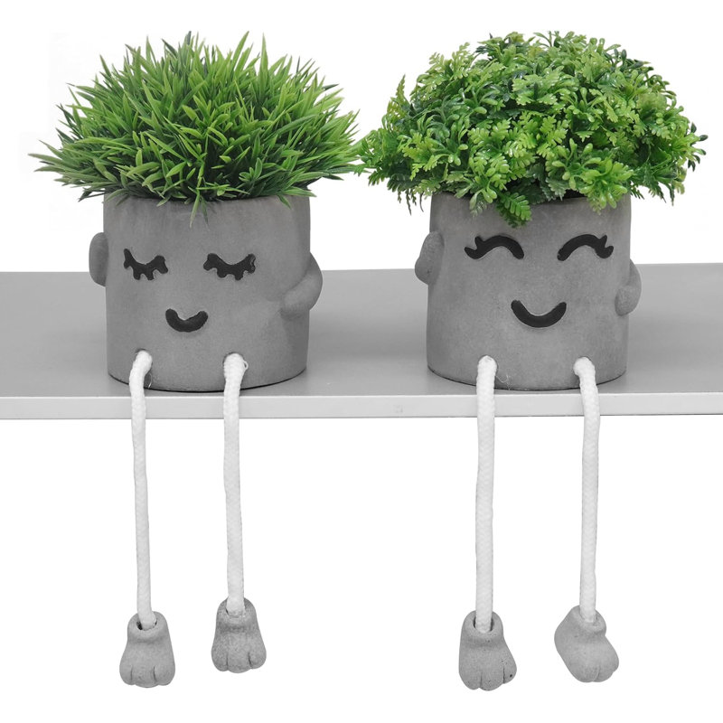 Set Of 2 Mini Artificial Succulents