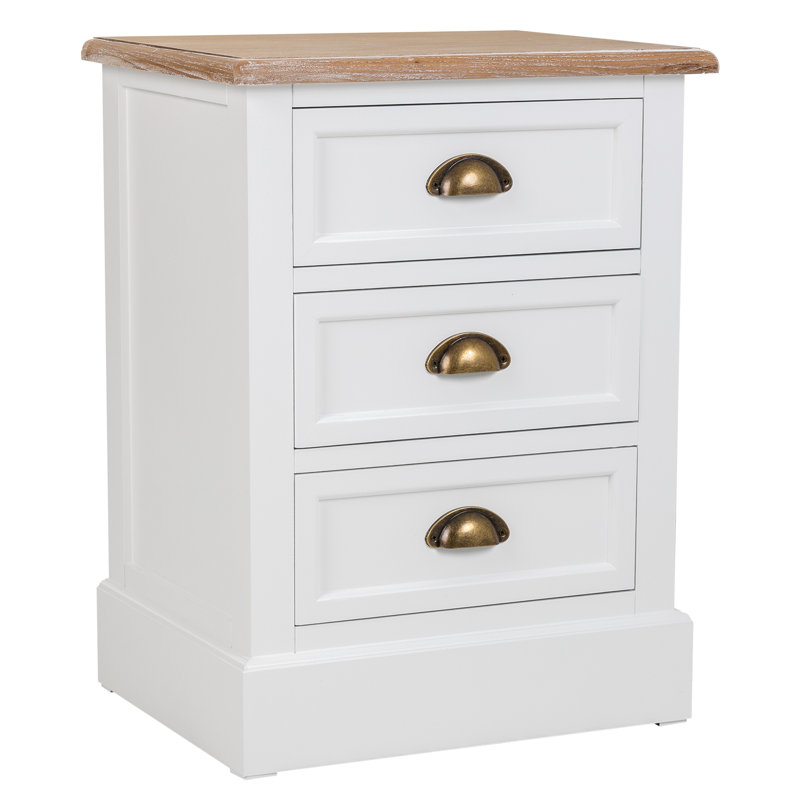 Freman 45cm W Solid + Manufactured Wood Bedside Table