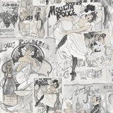 Nostalgie Champagne Posters 32.81' L x 20.87" W Smooth Wallpaper Roll