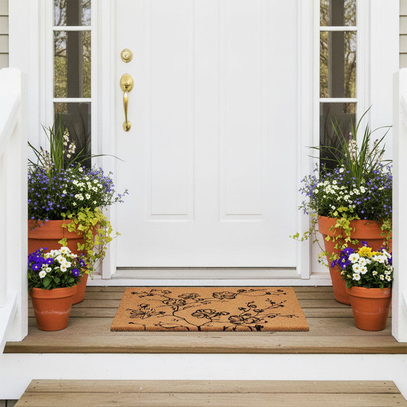 Paillasson Midnight Blossoms, 36 po x 72 po